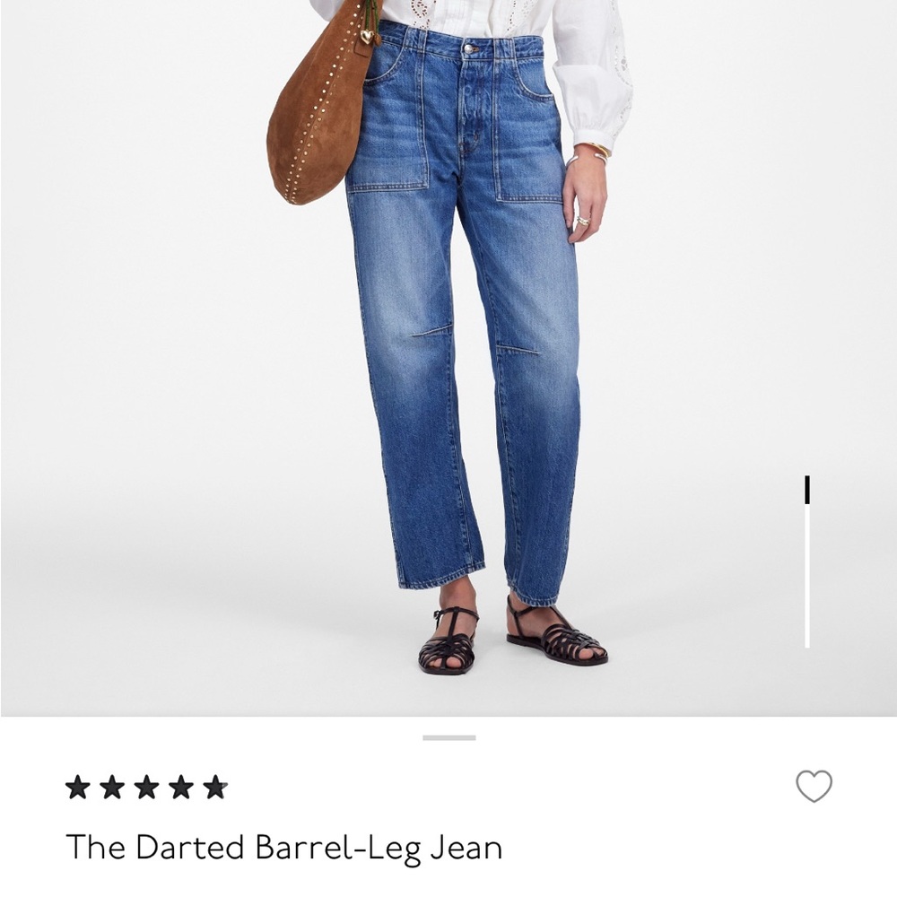 Madewell Darted Barrel-Leg Jeans in Kingston wash